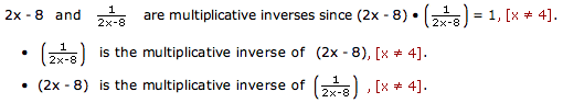 Multiplicative inverse (Example four) Multiplicative inverse (Example four)